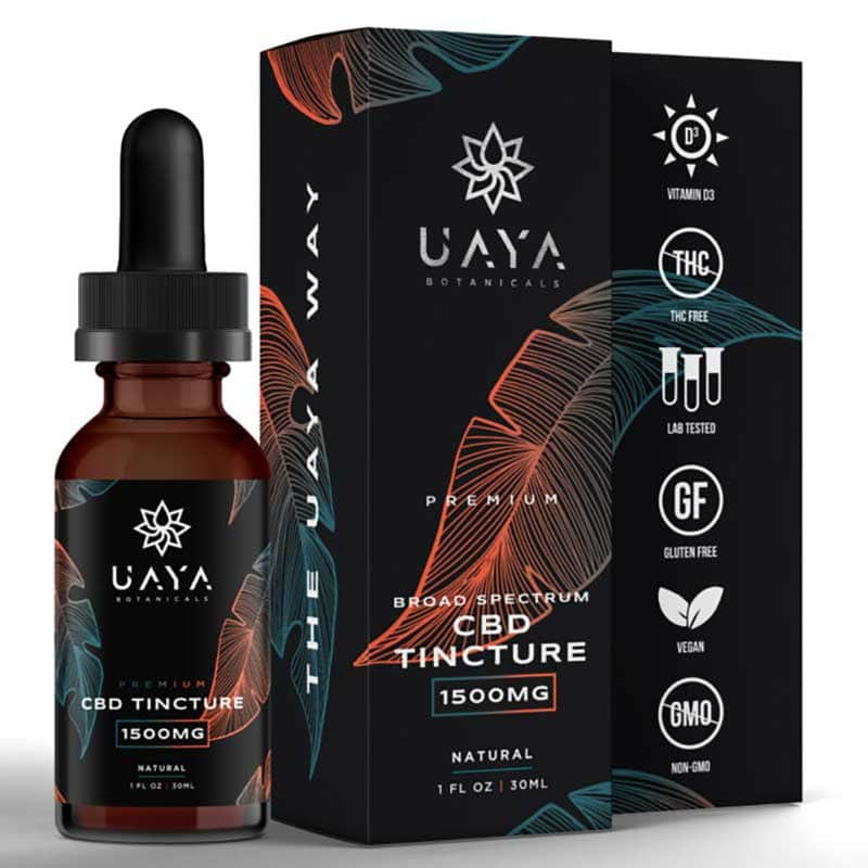 Order Uaya Botanicals CBD Tincture (BROAD SPECTRUM) 1500mg Now | shrooms-cannabis.com